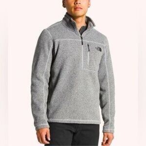 The North Face Gordon Lyons 1/4 Zip Fleece Pullover In Gray Size Small